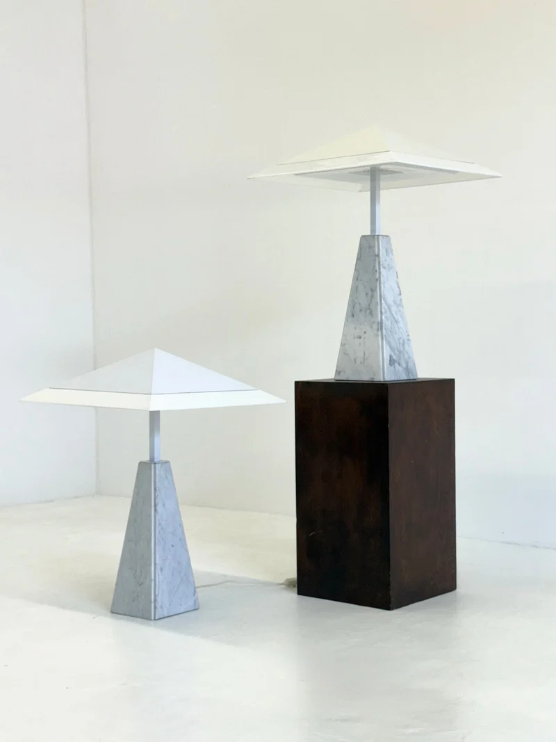 Vintage Abat Jour Marble Table Lamp by Cini Boeri for Arteluce, 1970s