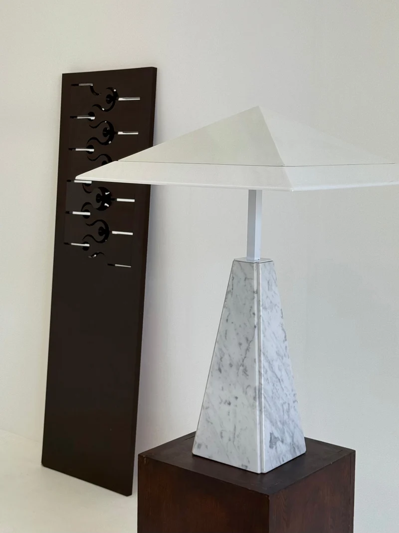 Vintage Abat Jour Marble Table Lamp by Cini Boeri for Arteluce, 1970s