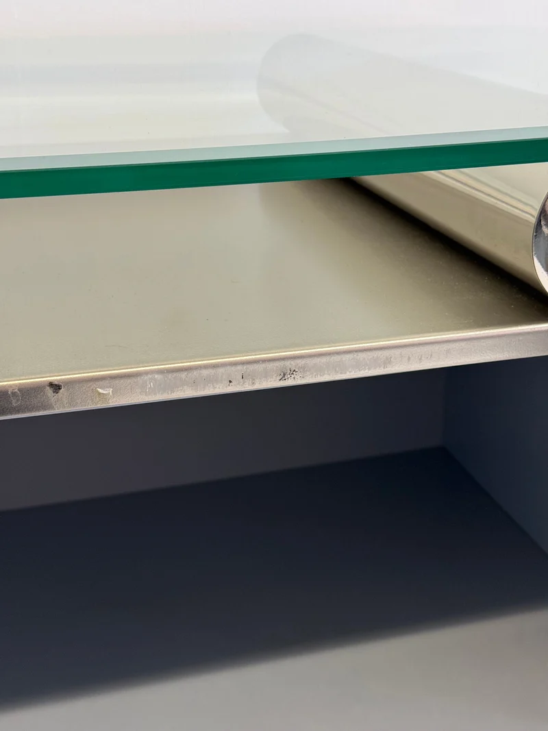 Postmodern Aluminum Bar Cabinet from Belgochrom