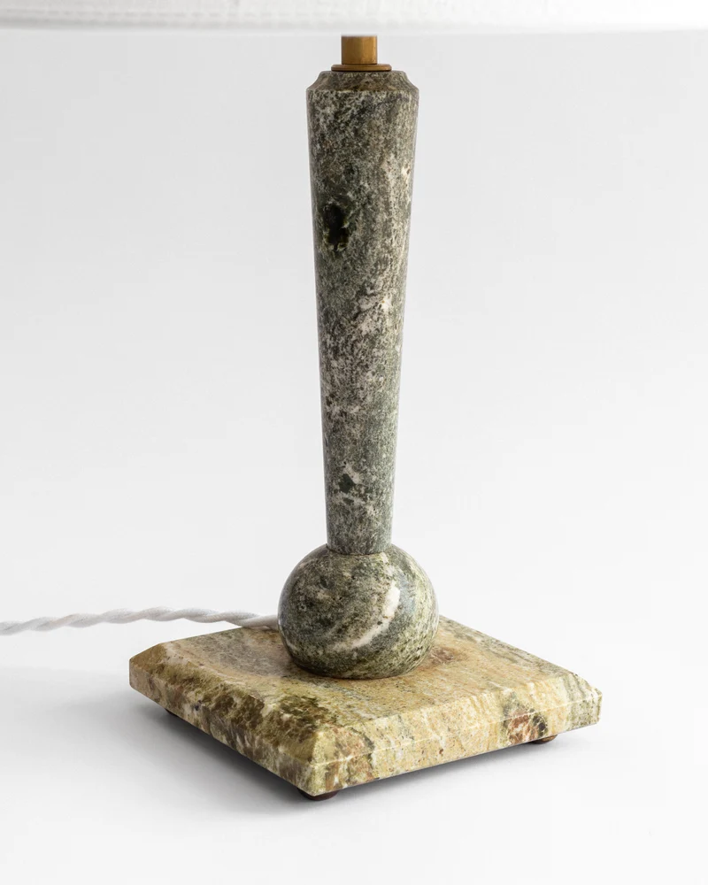Vintage Art Deco Marble Table Lamp, Sweden, 1930s