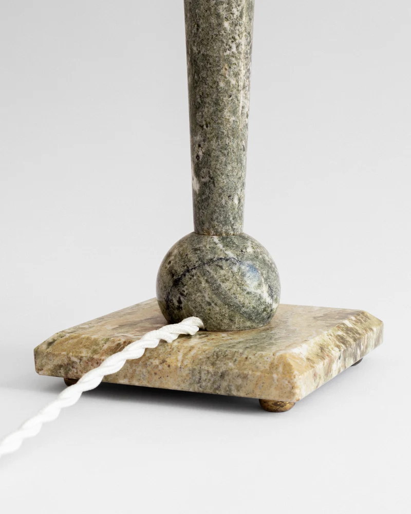 Vintage Art Deco Marble Table Lamp, Sweden, 1930s