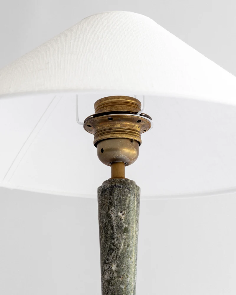 Vintage Art Deco Marble Table Lamp, Sweden, 1930s