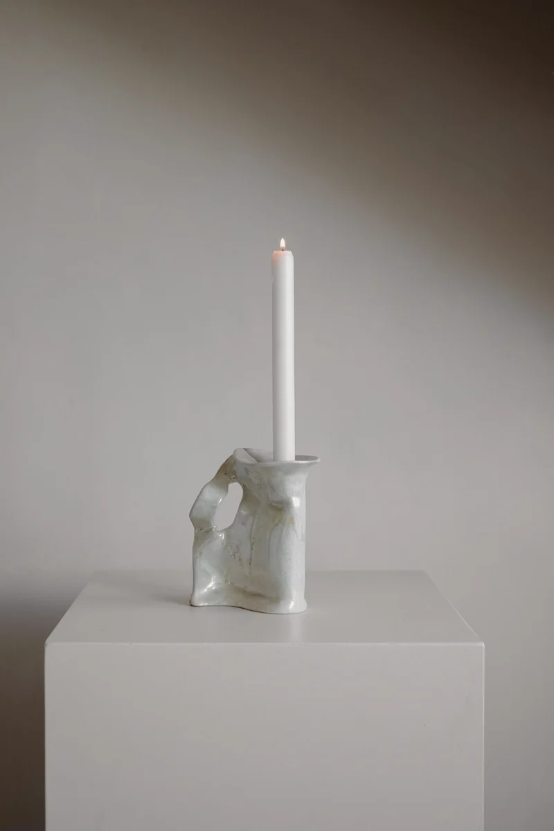 Sculptural Organic Ceramic Candle Holder