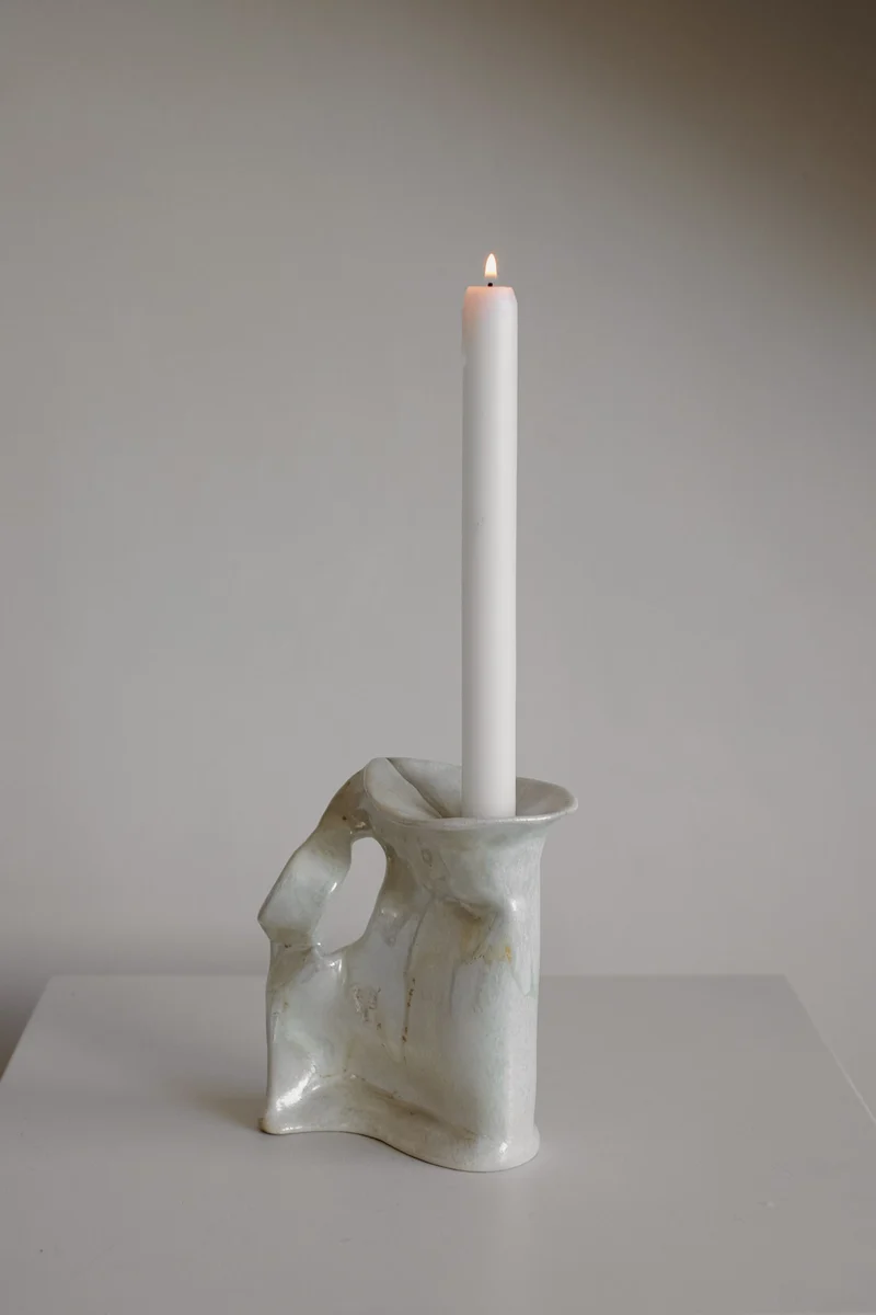 Sculptural Organic Ceramic Candle Holder