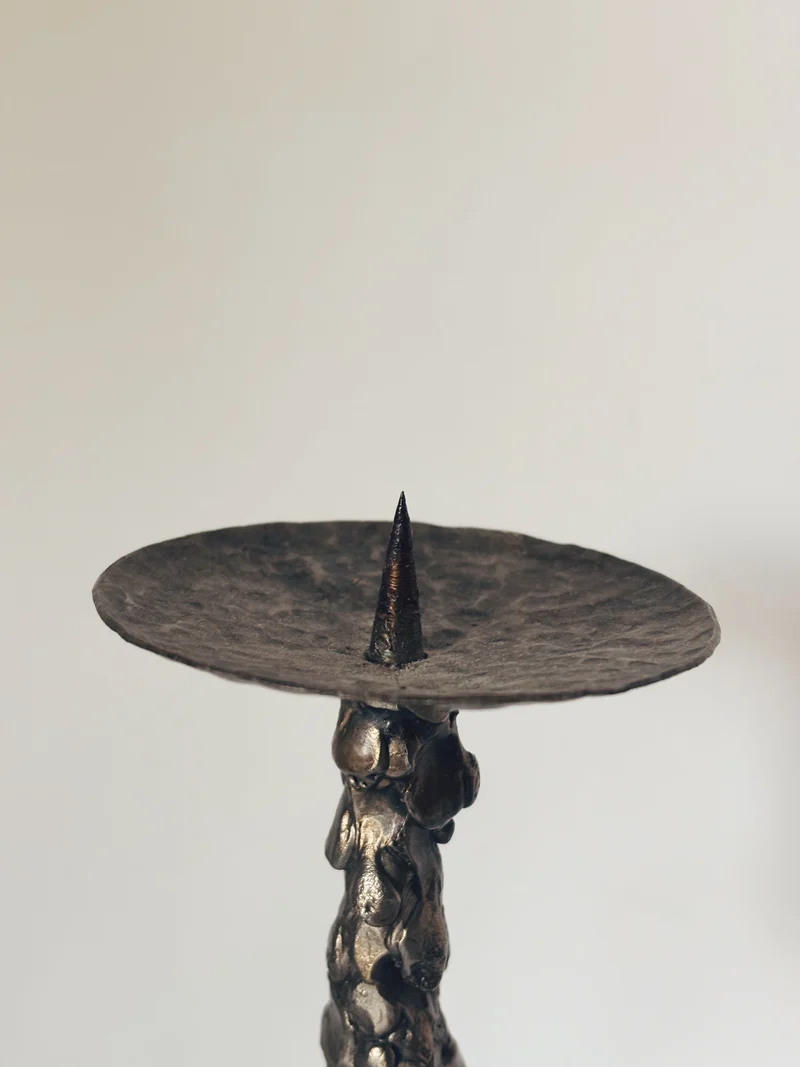 Molten Metal 3 Arm Brutalist Candlestick