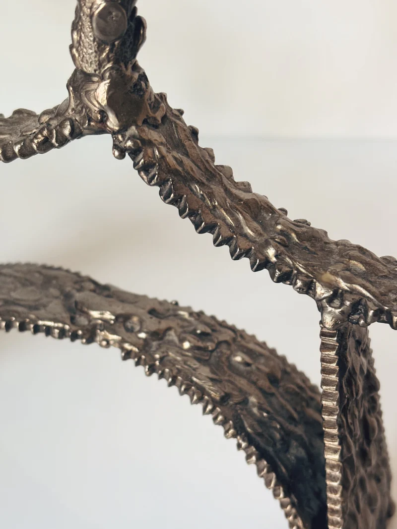 Molten Metal 3 Arm Brutalist Candlestick