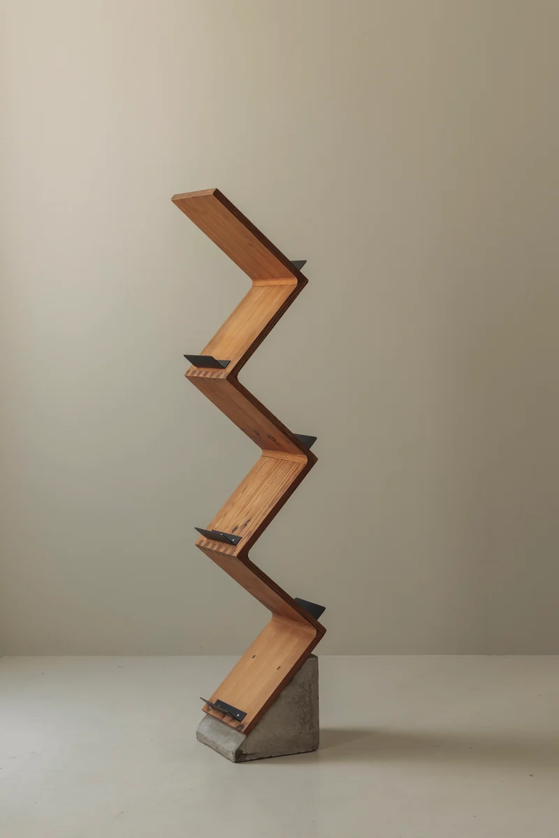 Sculptural Magazine Shelf, 1980s