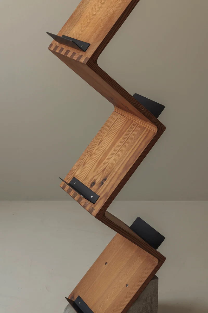 Sculptural Magazine Shelf, 1980s