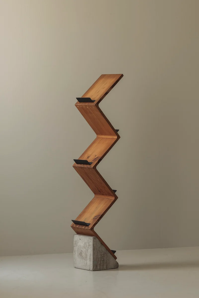 Sculptural Magazine Shelf, 1980s