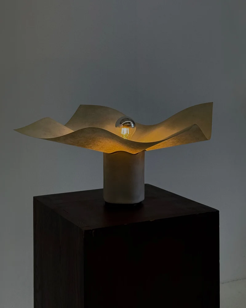 Vintage Area Ceramic Table Lamp by Mario Bellini for Artemide, 1970s