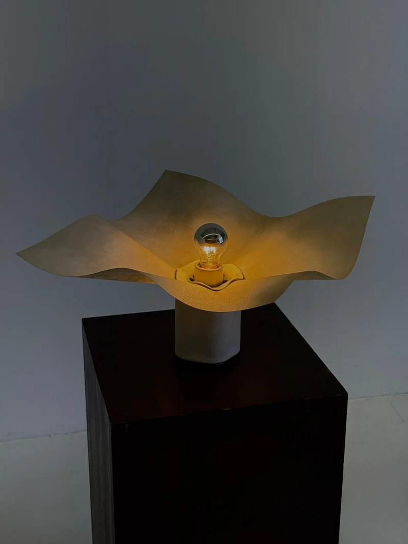 Vintage Area Ceramic Table Lamp by Mario Bellini for Artemide, 1970s