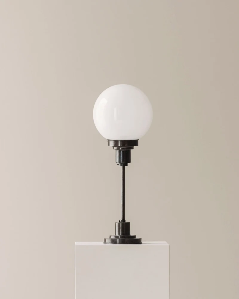 Vintage Opaline Art Deco Table Lamp, Sweden 1930s