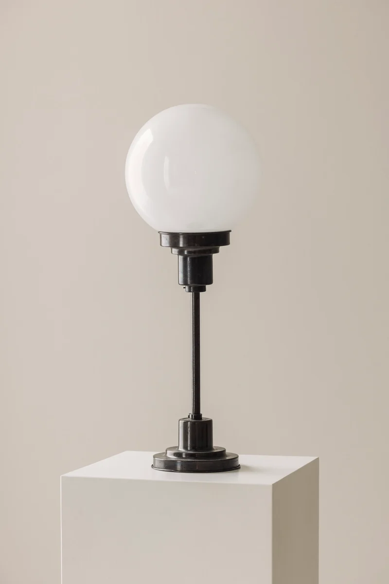 Vintage Opaline Art Deco Table Lamp, Sweden 1930s