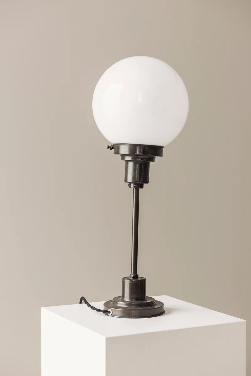 Vintage Opaline Art Deco Table Lamp, Sweden 1930s