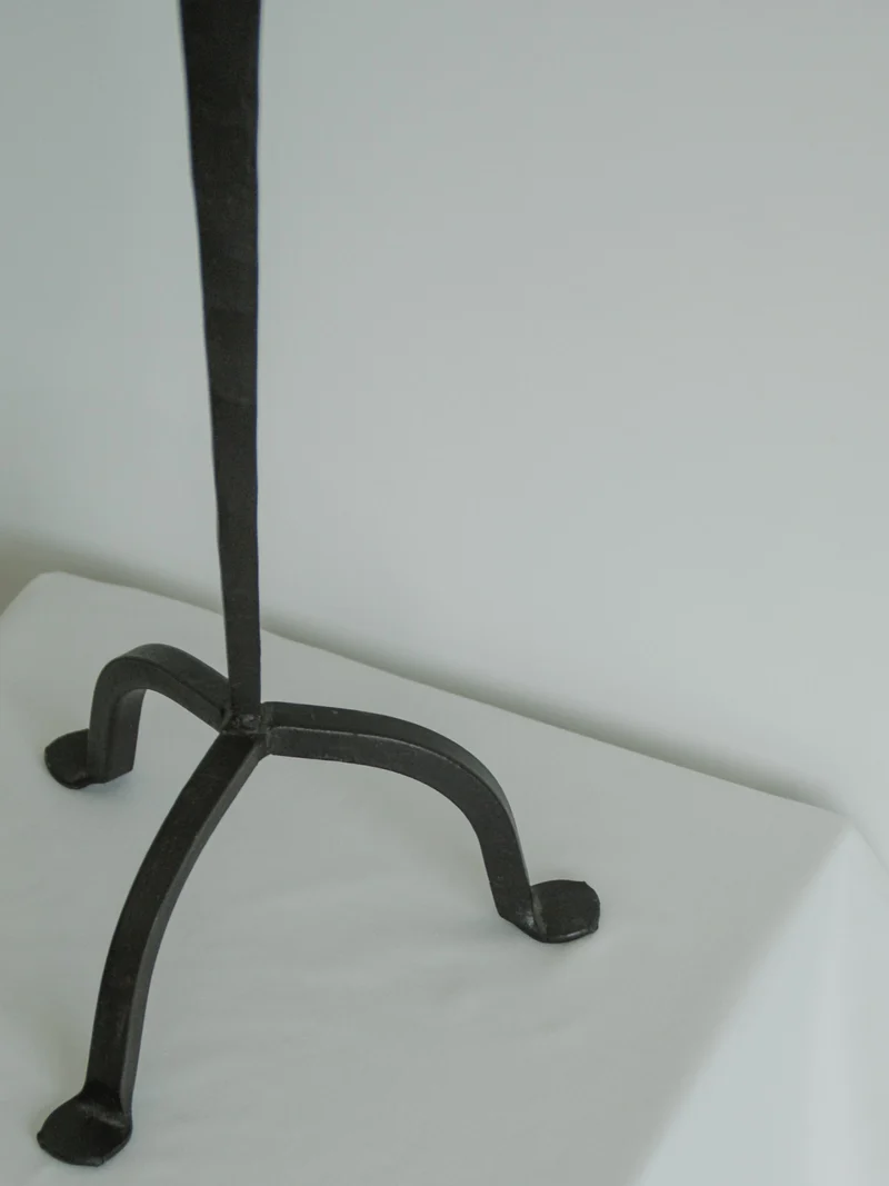 Brutalist Tall Metal Candleholder