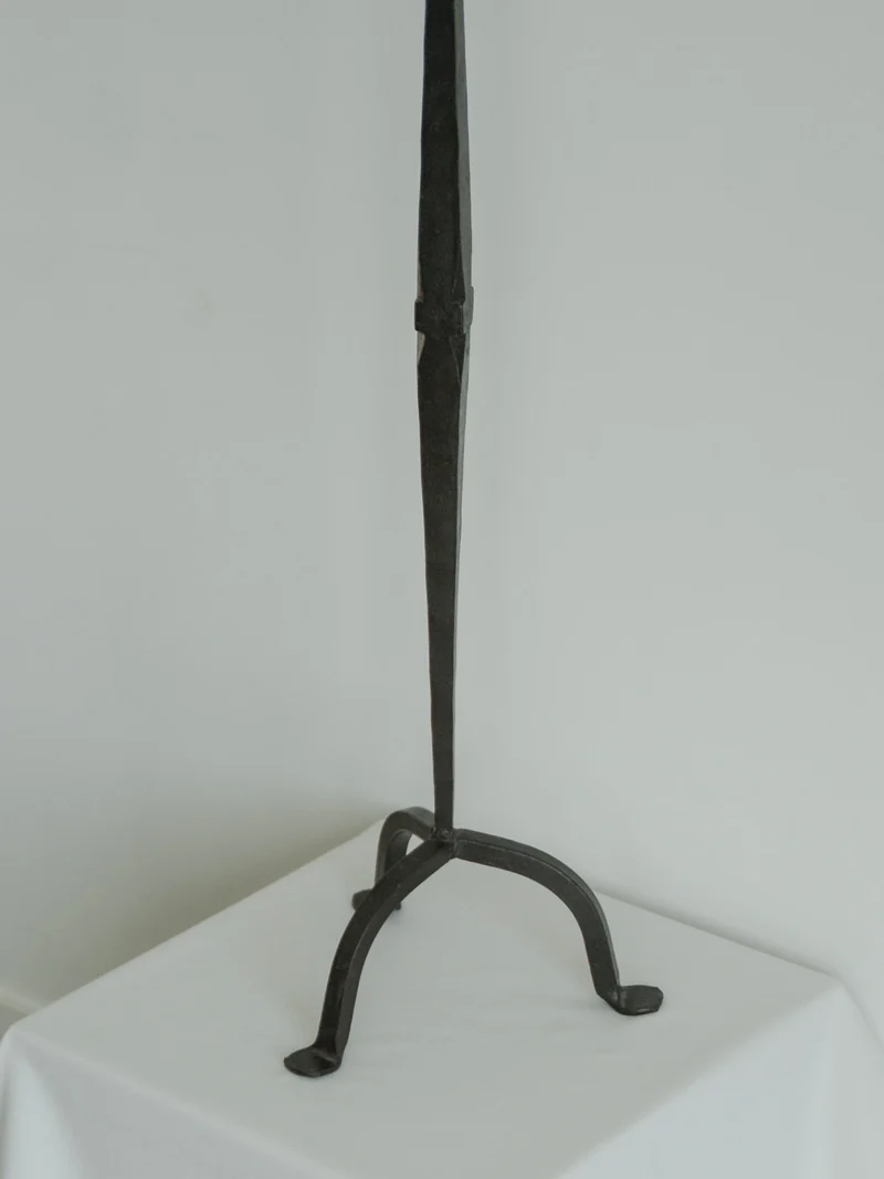 Brutalist Tall Metal Candleholder