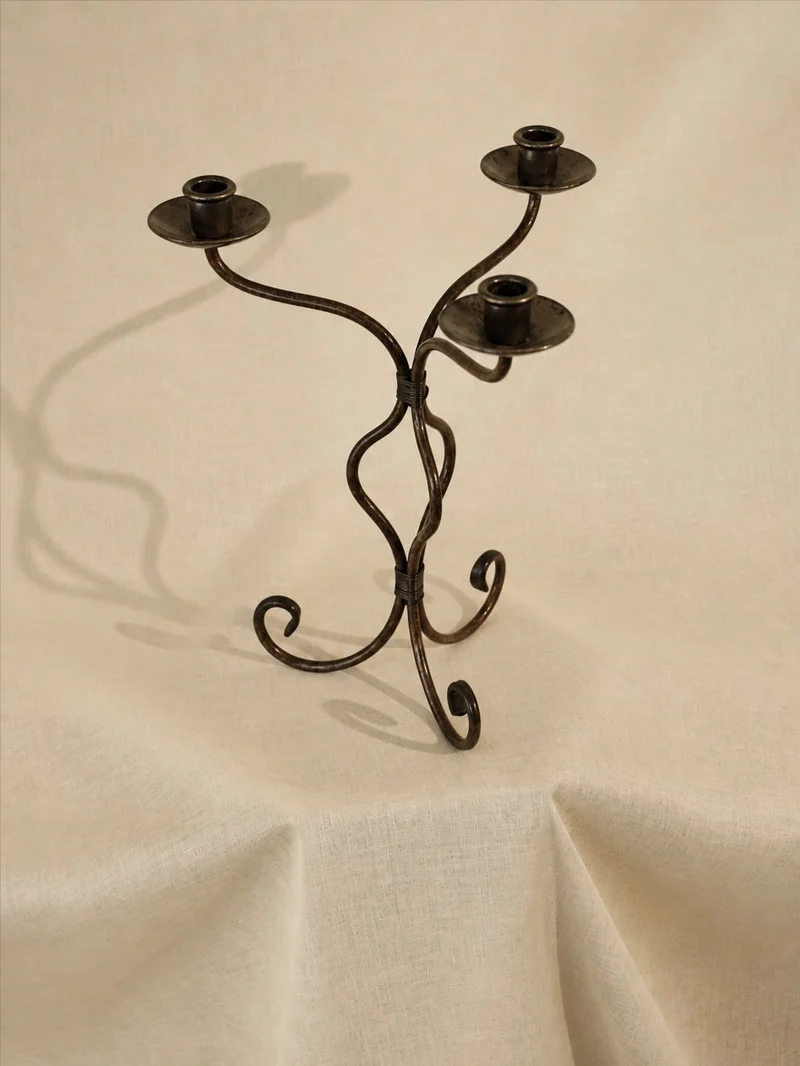 Vintage Candle Holders in Iron