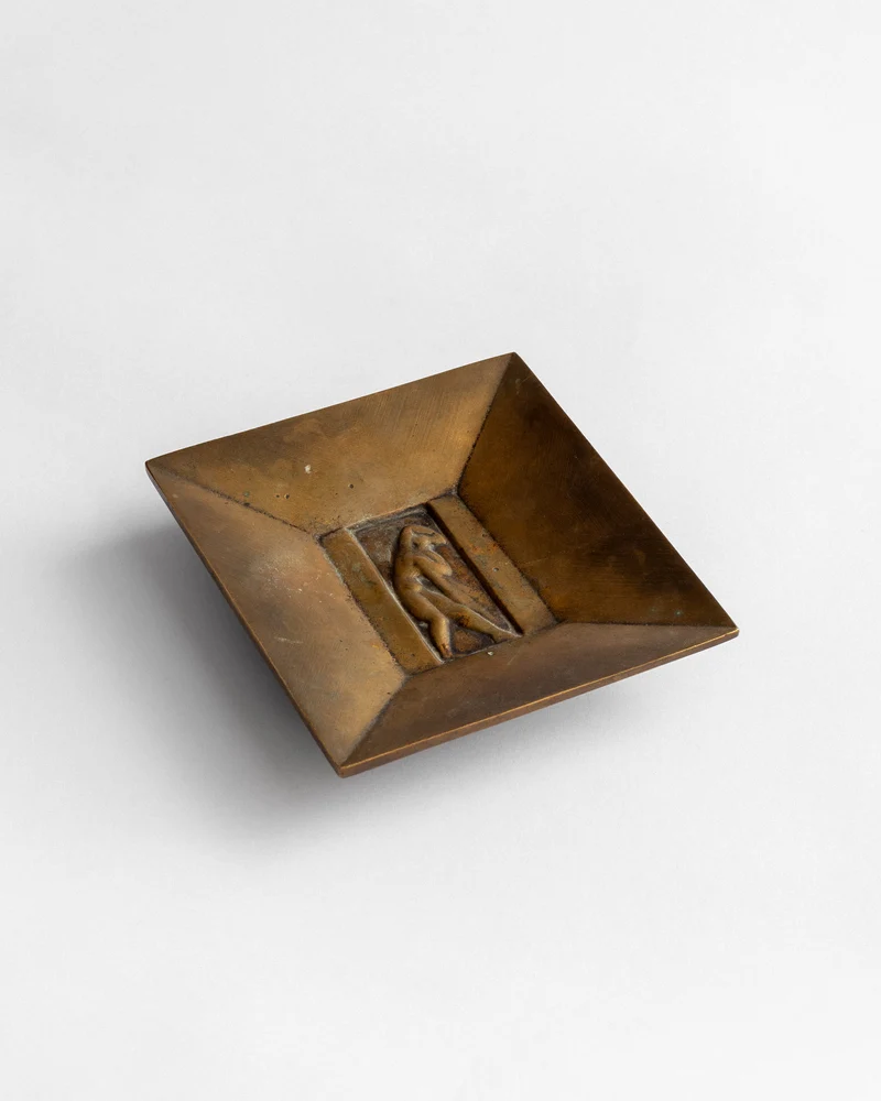 Art Deco Bronze Tray by GAB, 1930s, Sweden