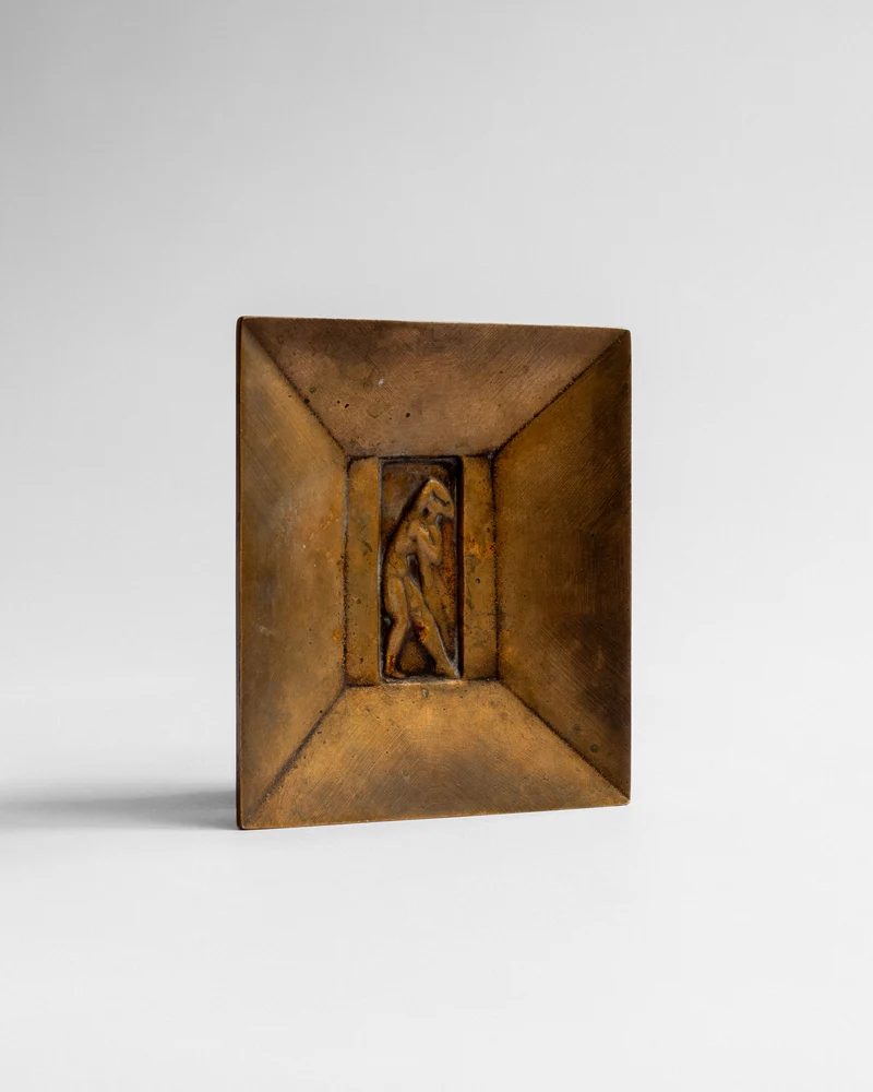 Art Deco Bronze Tray by GAB, 1930s, Sweden