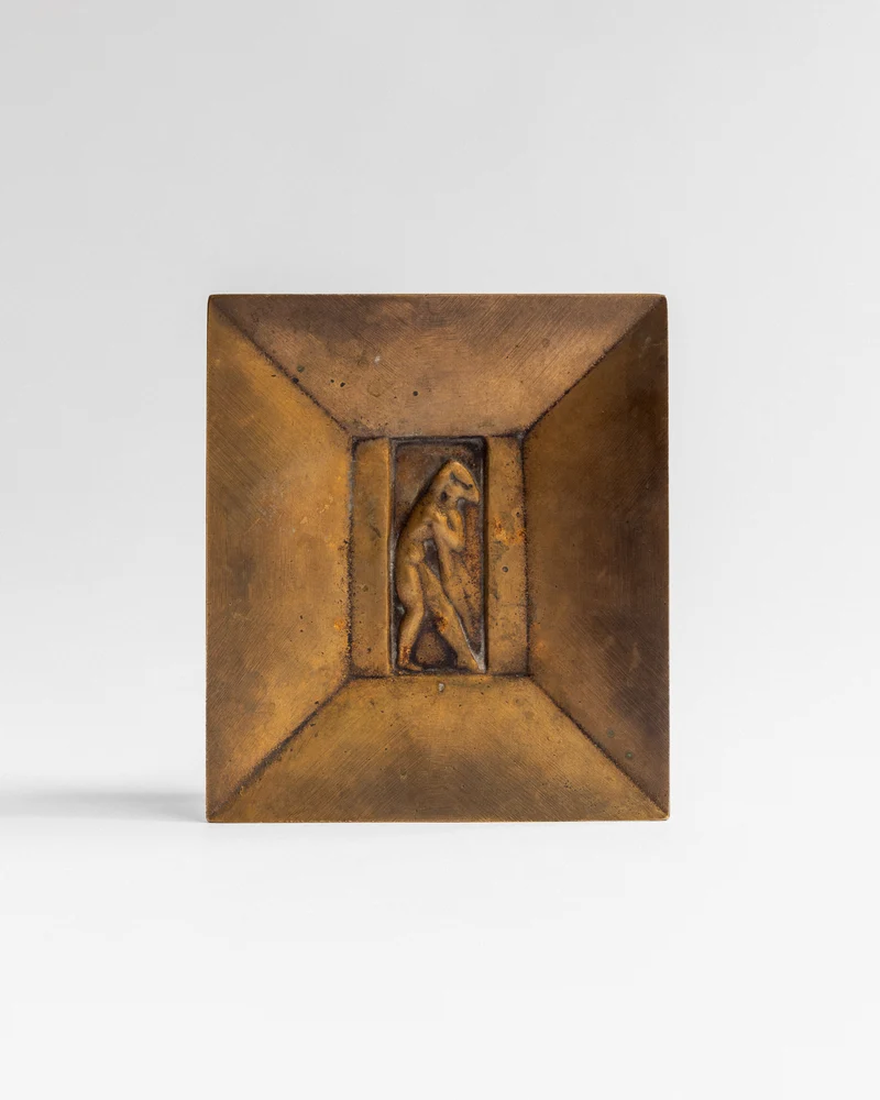 Art Deco Bronze Tray by GAB, 1930s, Sweden