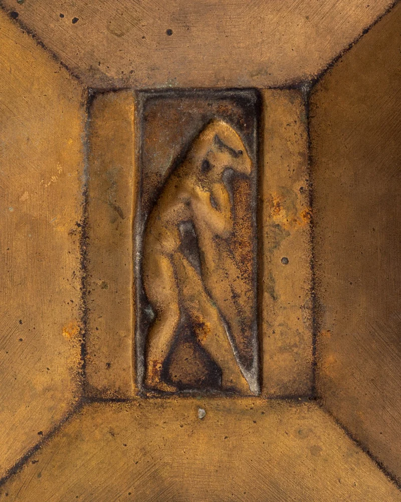 Art Deco Bronze Tray by GAB, 1930s, Sweden