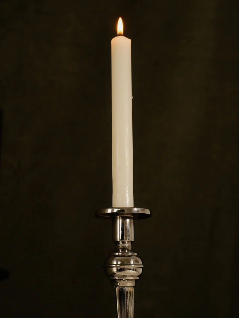 Set of 4 Stainless Steel Candlesticks