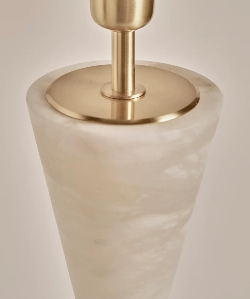 SILHOUETTE Table Lamp in Alabaster and Satin Brass