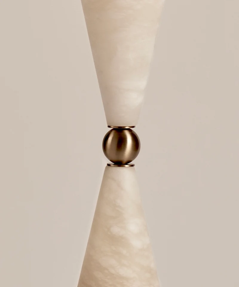 SILHOUETTE Table Lamp in Alabaster and Satin Brass