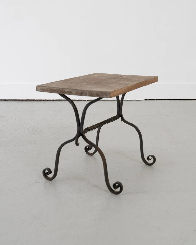 Early 20th Century Wrought Iron Side Table