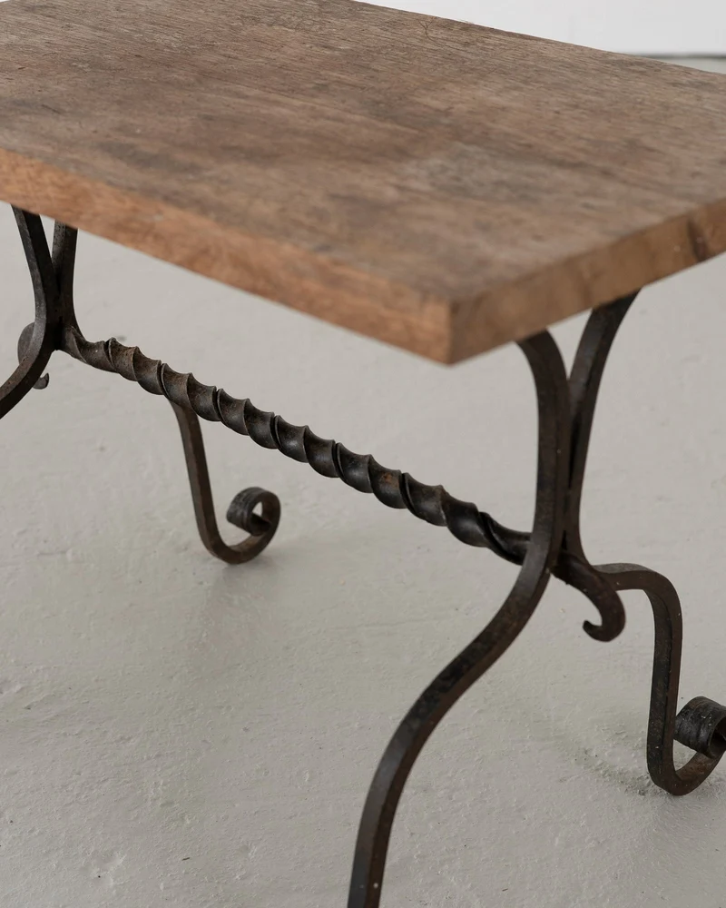 Early 20th Century Wrought Iron Side Table