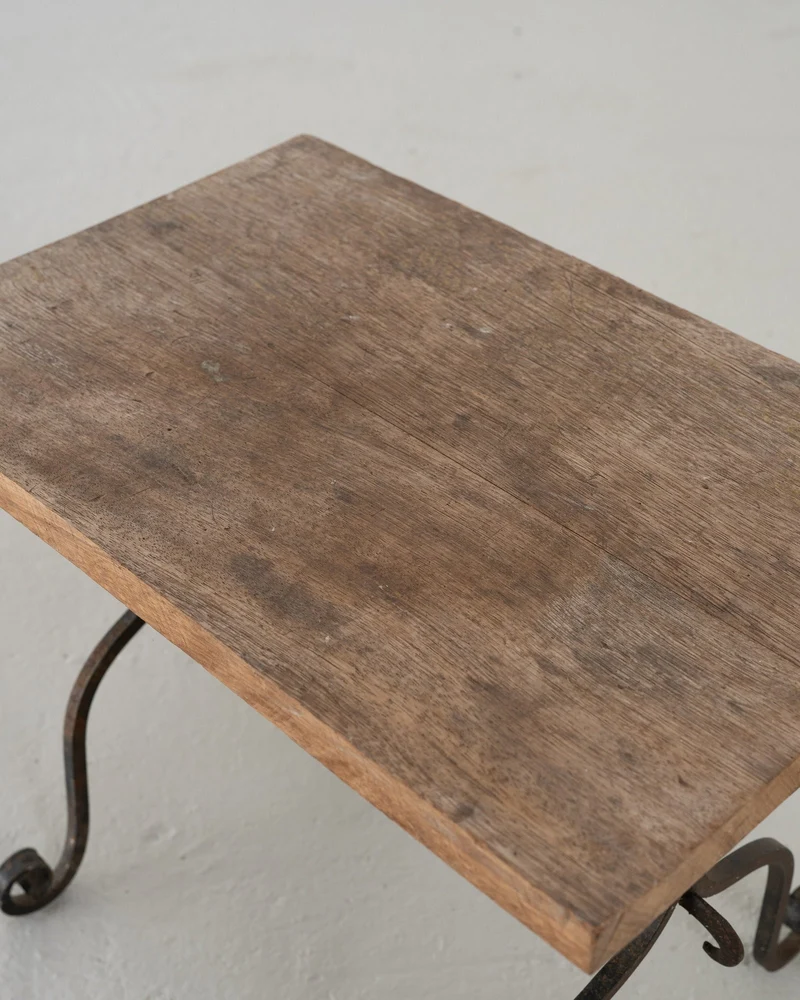 Early 20th Century Wrought Iron Side Table