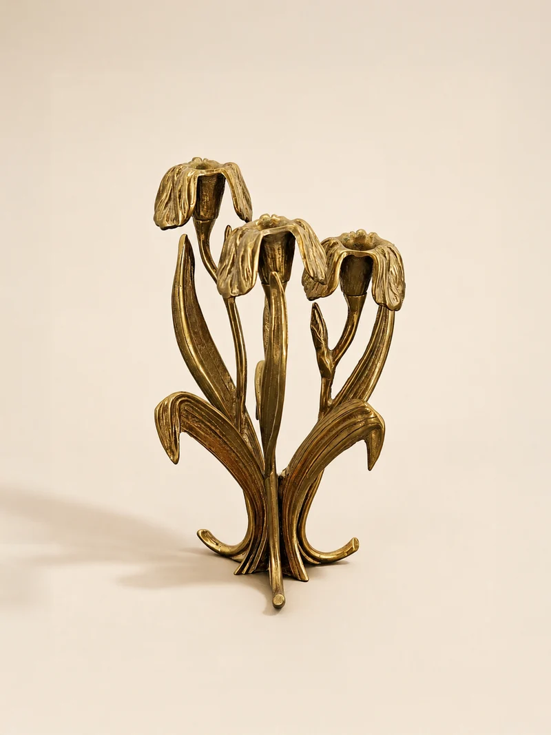 Italian Brass Candleholder by Antonella Saviato - 1960s