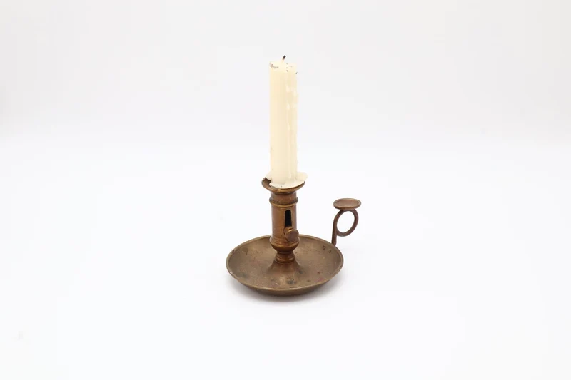 Brass Chamberstick – Netherlands, Late 19th Century