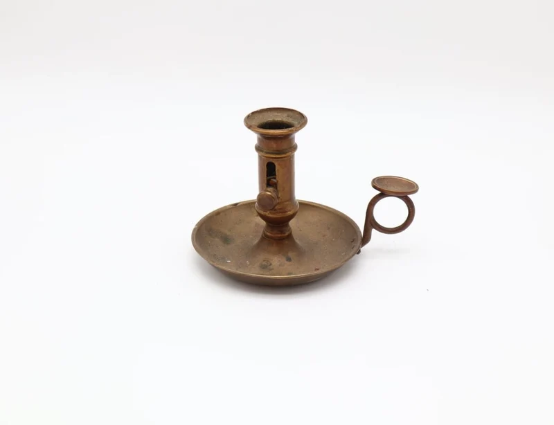 Brass Chamberstick – Netherlands, Late 19th Century