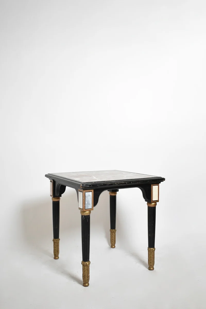 Louis XVI Style Ebonised Pedestal Table, 1930s