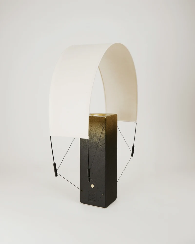 Lumia Contemporary Table Lamps in Terracotta and Gold