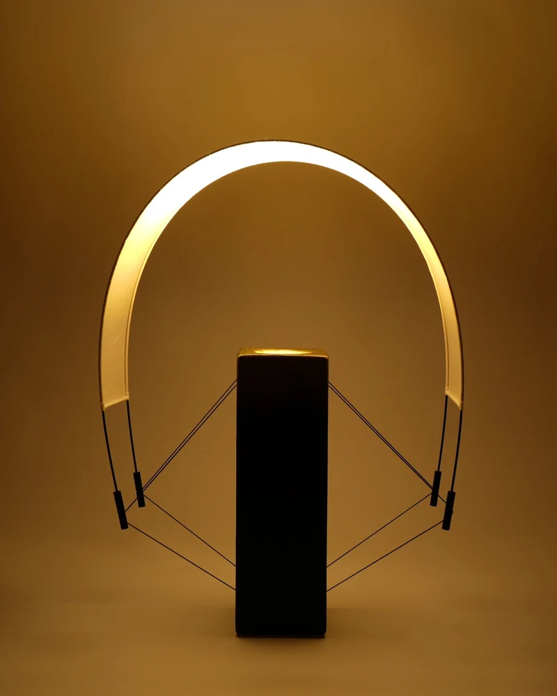 Lumia Contemporary Table Lamps in Terracotta and Gold