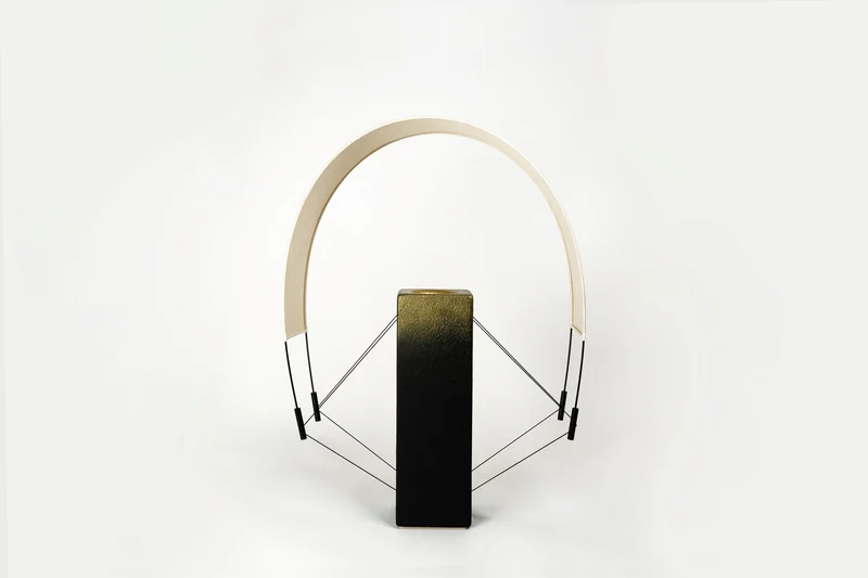 Lumia Contemporary Table Lamps in Terracotta and Gold