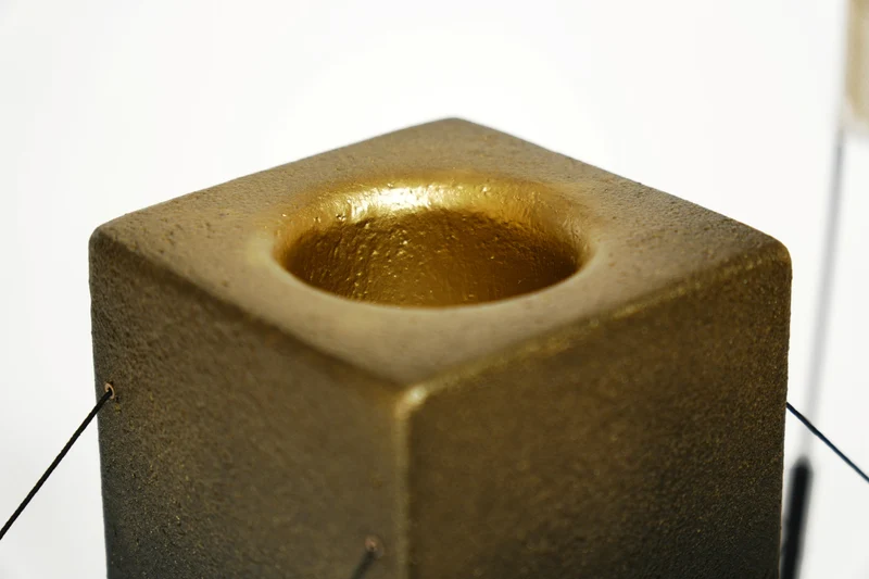Lumia Contemporary Table Lamps in Terracotta and Gold