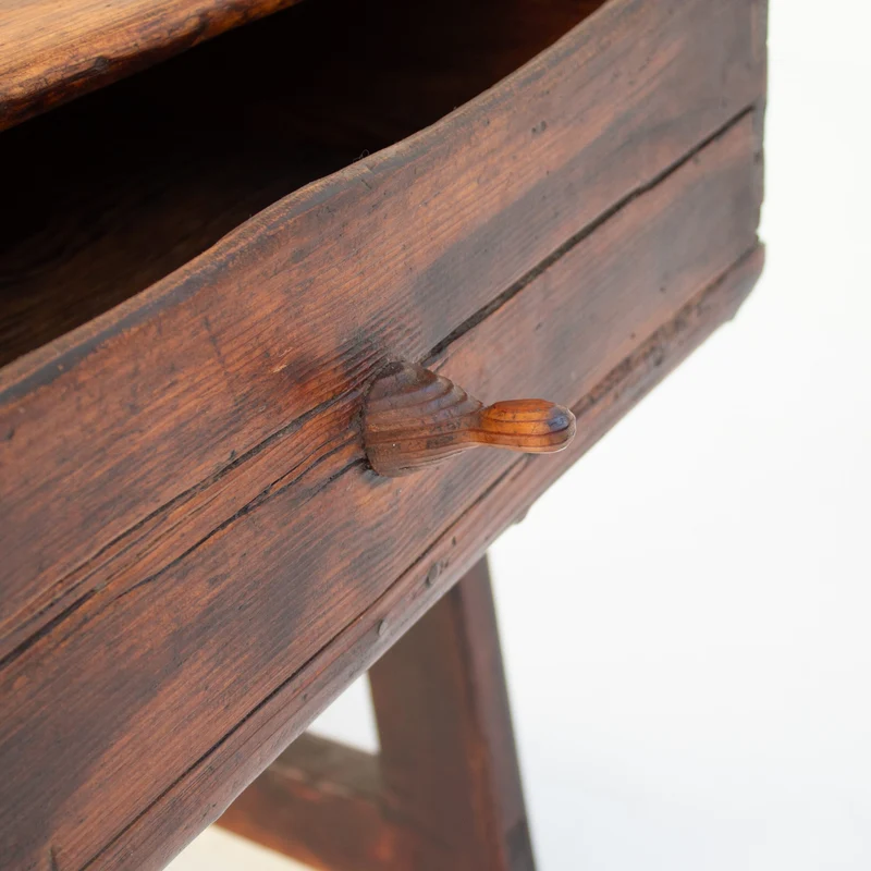 Primitive Solid Wood Side Table