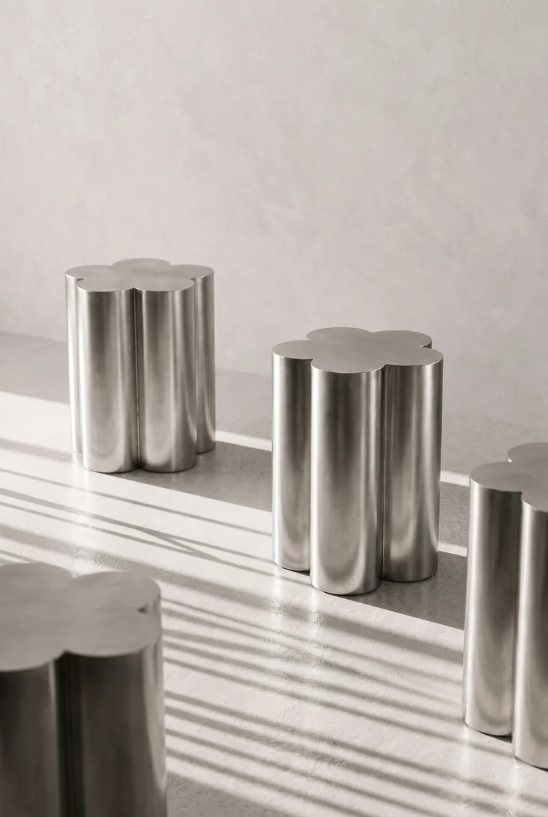 Barvinok Stainless Steel Side Table