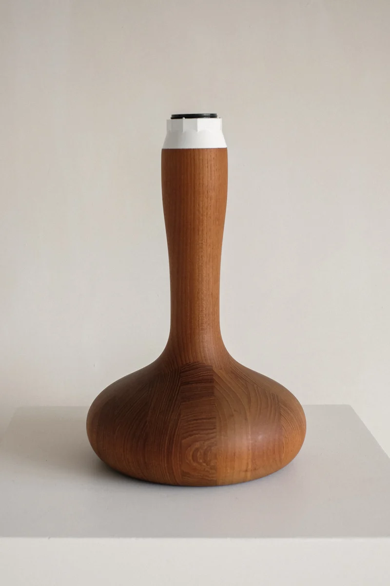 Vintage Mid-Century 1970's Teak Table Lamp by Domus