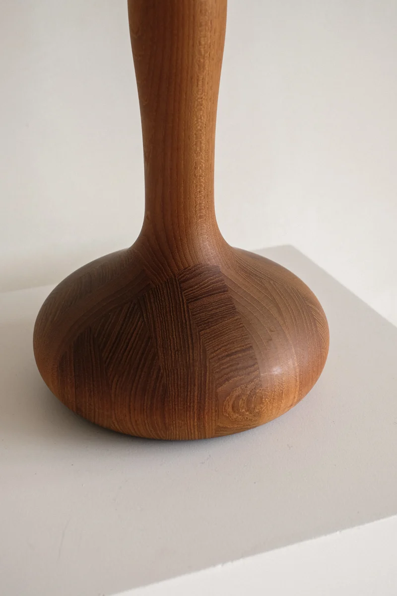 Vintage Mid-Century 1970's Teak Table Lamp by Domus