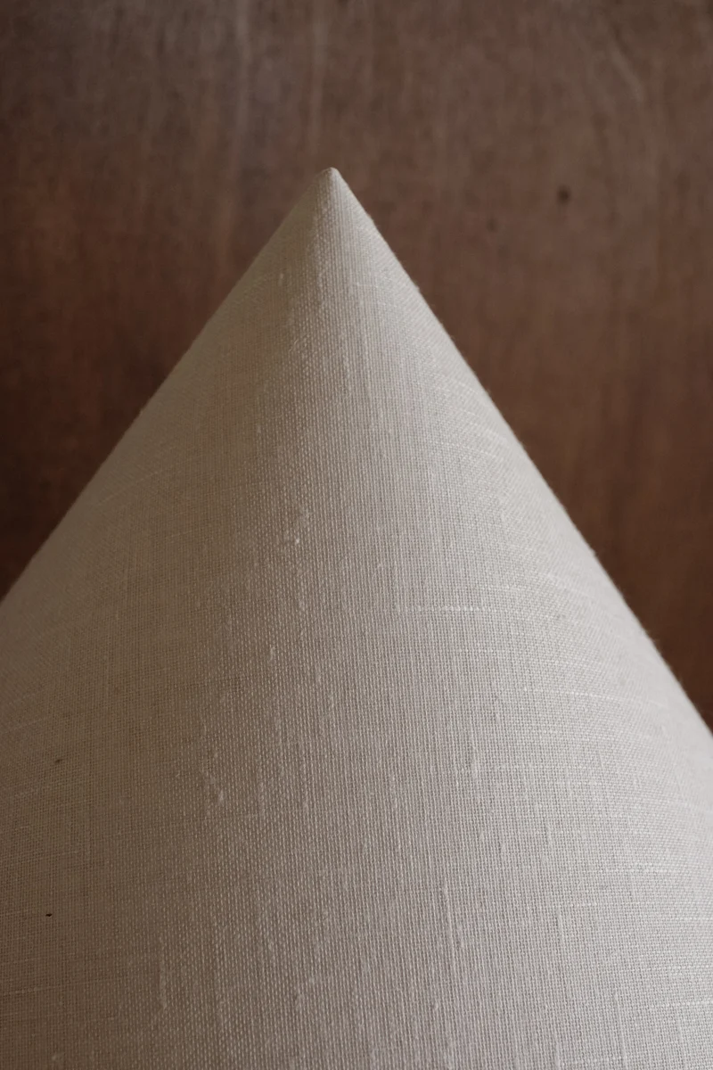 Vintage Wooden Cone Table Lamp