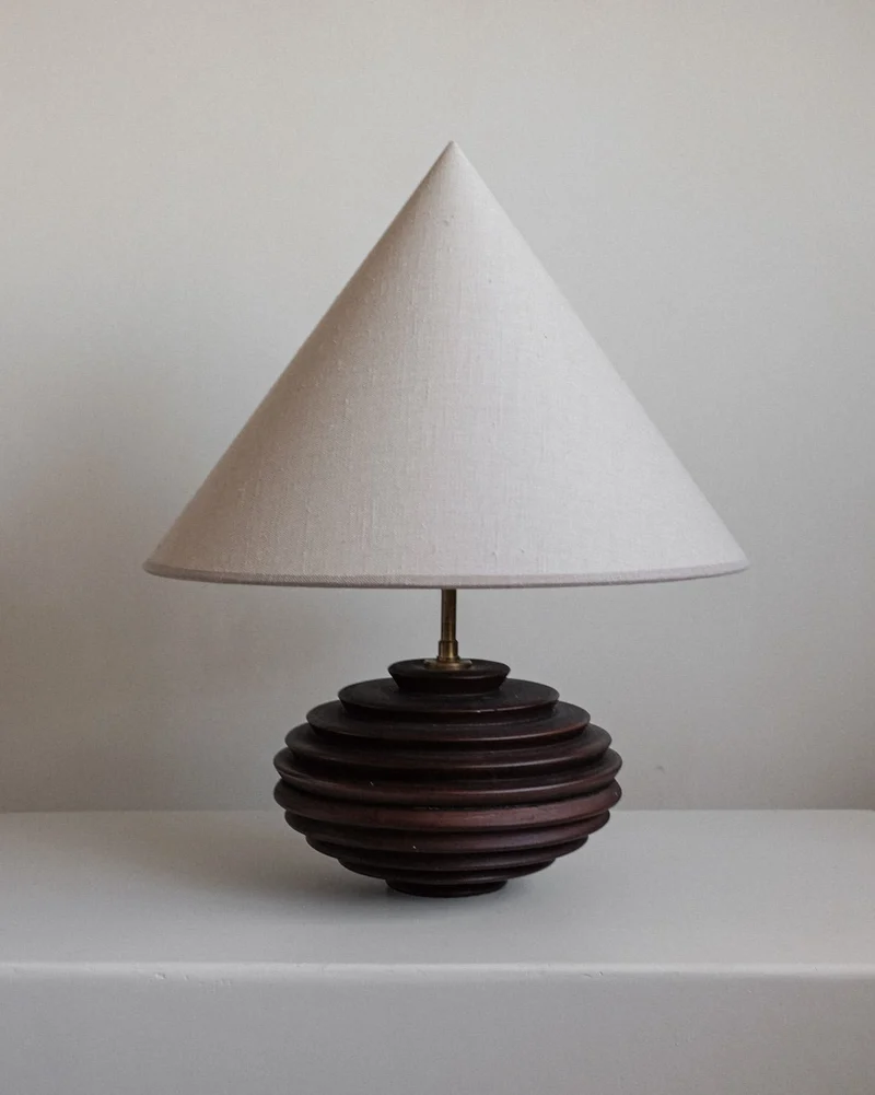 Vintage Ceramic Cone Table Lamp