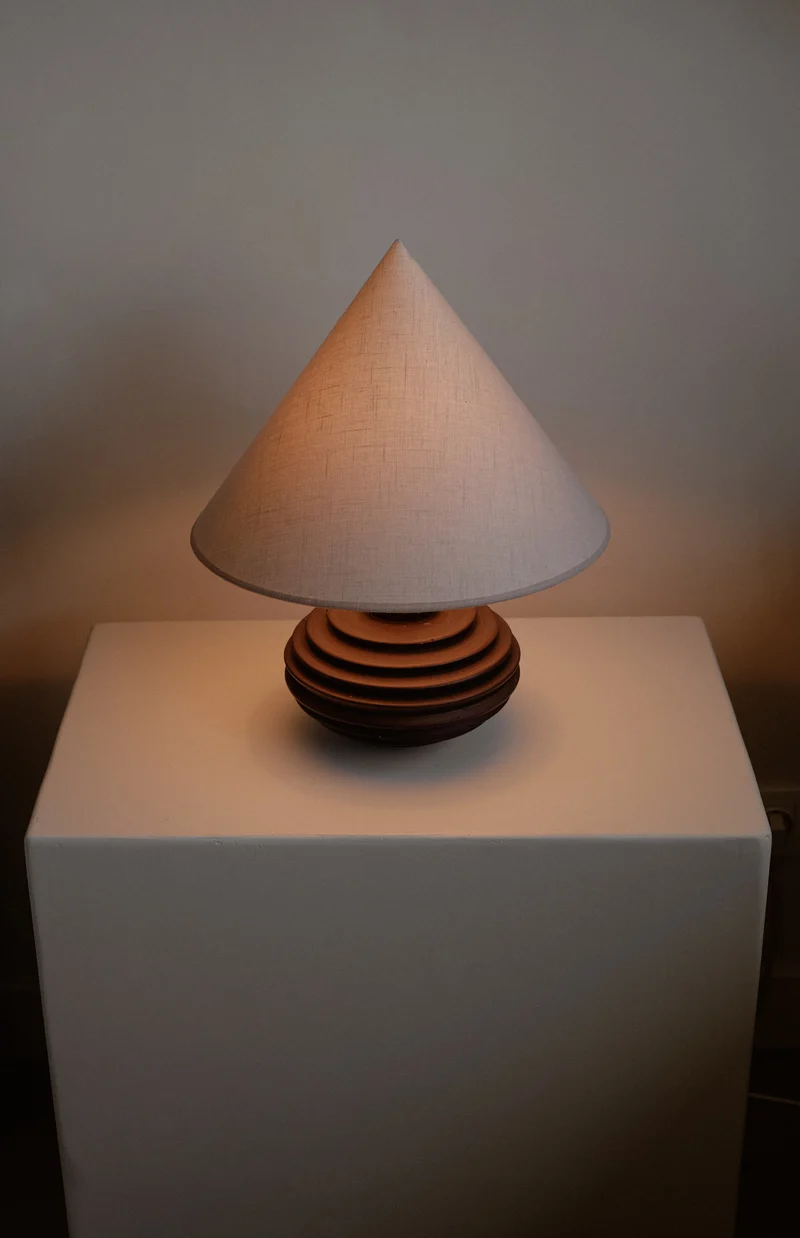 Vintage Ceramic Cone Table Lamp