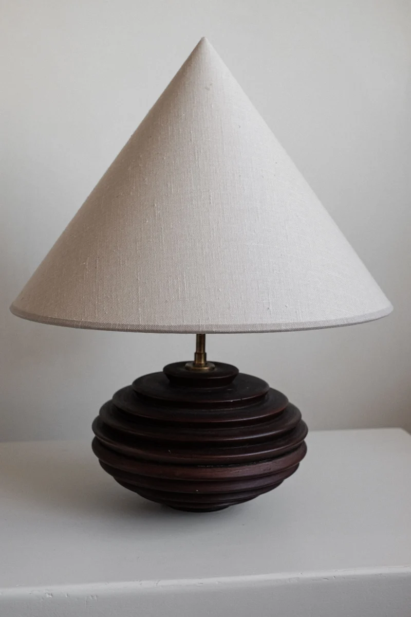 Vintage Ceramic Cone Table Lamp