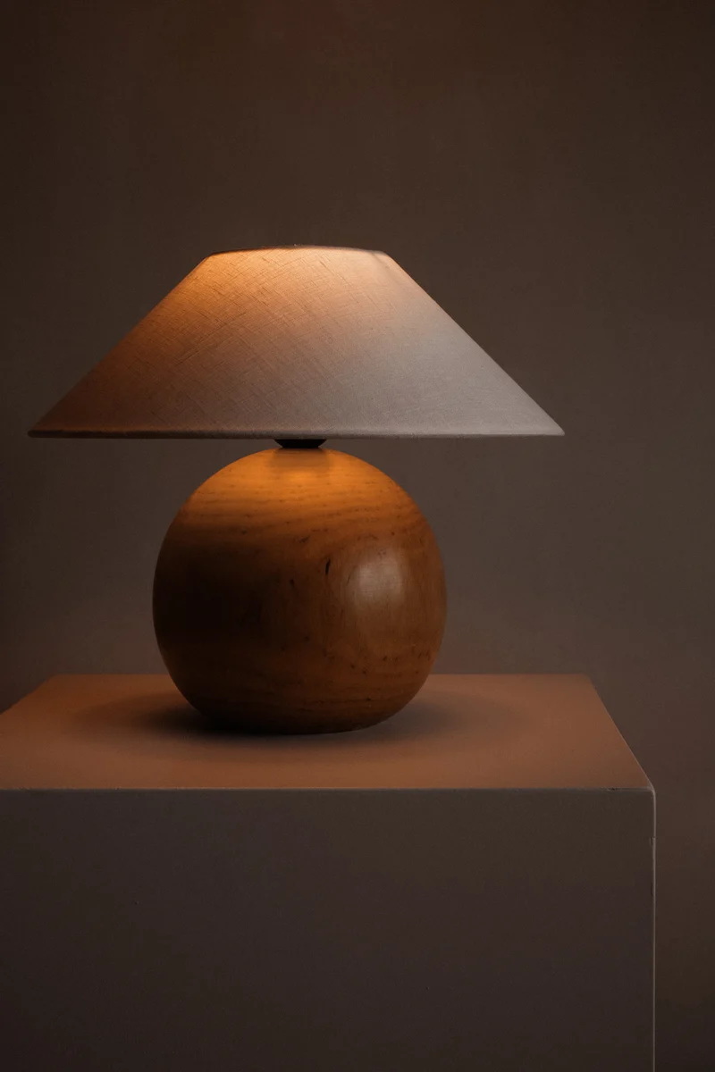 Wooden table lamp