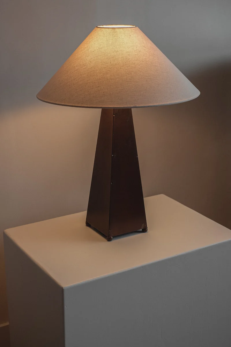 Vintage Obelisk Copper Table Lamp