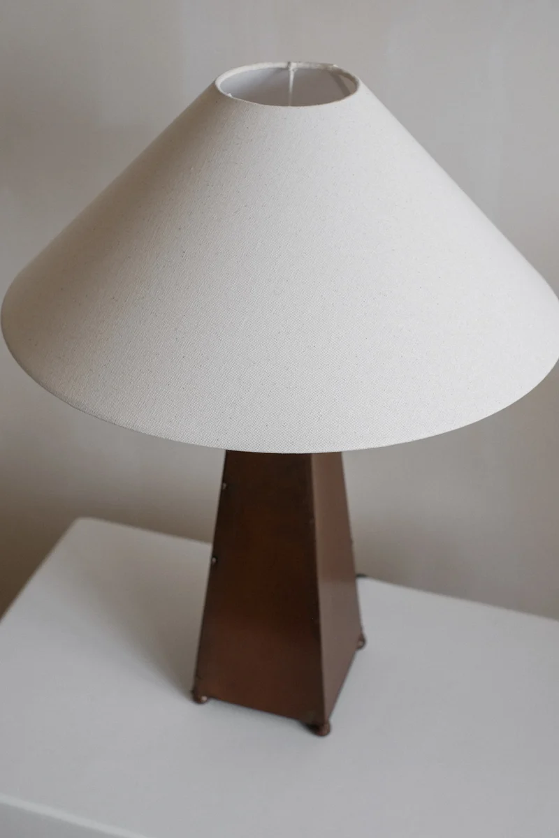 Vintage Obelisk Copper Table Lamp